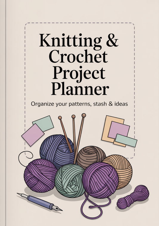 Knitting & Crochet Planner (A4 Printable) – The Perfect Project Organizer for Yarn Lovers