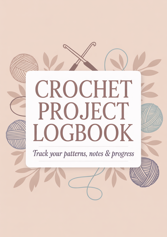 Crochet Project Log – 120 Pages (Printable eBook