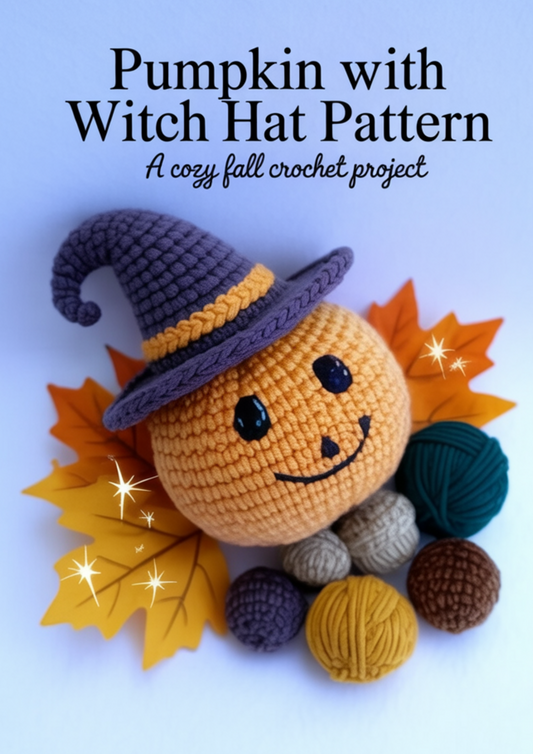 Witch Hat Pumpkin Crochet Pattern – Easy & Adorable Fall Decor PDF